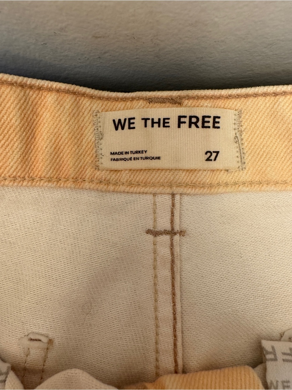 Free People: We The Free Cream Wide-Leg Jeans Floral Jean - Picture 2 of 4
